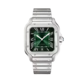 Santos Stainless Steel Green Dial