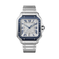 Santos Blue PVD Bezel